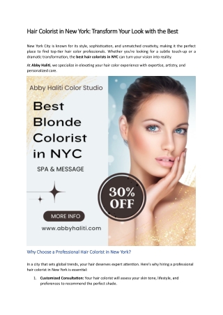 Hair Colorist in New York Transform Your Look with the Best