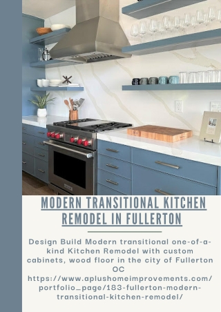 Modern transitional Kitchen Remodel in Fullerton