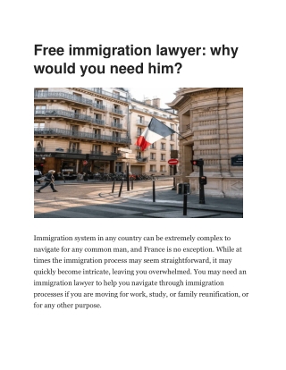 VisaLegalService: Free Immigration Lawyer Assistance in France