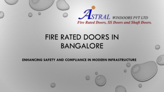 Fire Rated Doors in Bangalore Project Page PPT