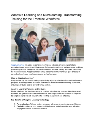 adaptive microlearning-training