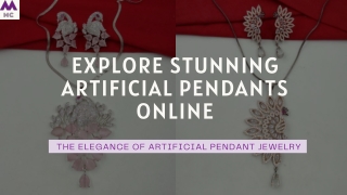 Explore Stunning Artificial Pendants Online