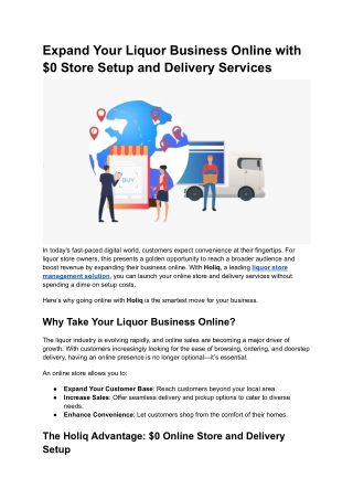 Expand Your Liquor Business Online with $0 Store Setup and Delivery Services