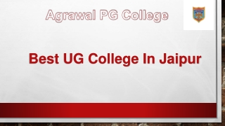 Best UG College in Jaipur