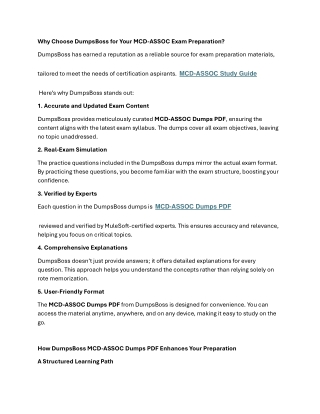 DumpsBoss MCD-ASSOC Exam Dumps – Master the Exam with Confidence