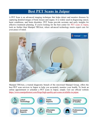 Best PET Scan in Jaipur