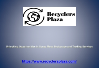 Unlocking Opportunities in Scrap Metal Brokerage and Trading Services