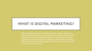 What is digital Marketing ppt