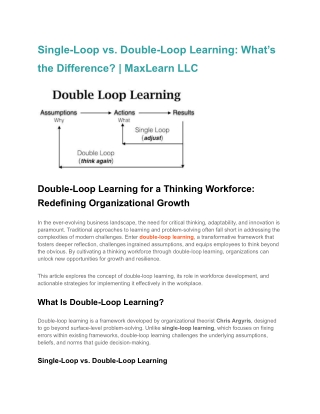 Single-Loop vs. Double-Loop Learning_ What’s the Difference_ _ MaxLearn LLC