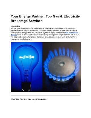 Your Energy Partner_ Top Gas & Electricity Brokerage Services