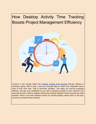 How Desktop Activity Time Tracking Boosts Project Management Efficiency