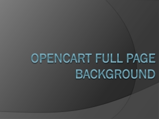 Opencart full page background