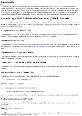 **Asesoría Legal en la Redacción de Contratos: ¿Cuándo Buscarla?**