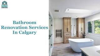 Bathroom Renovation Services In Calgary