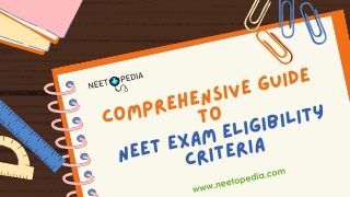 Comprehensive Guide to NEET Exam Eligibility Criteria