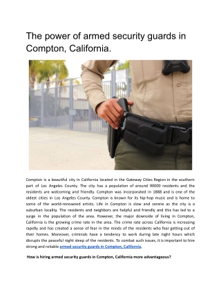 The power of armed security guards in Compton, California