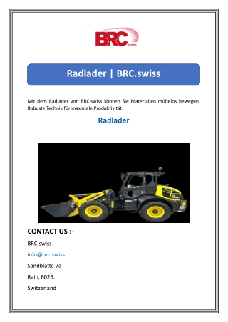 Radlader  BRC.swiss