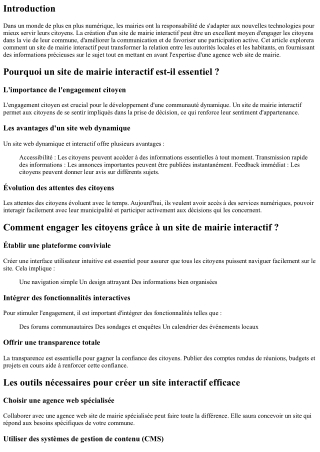 Comment engager les citoyens grâce à un site de mairie interactif ?