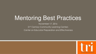 Mentoring Best Practices