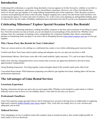 Celebrating Milestones? Explore Special Occasion Party Bus Rentals!