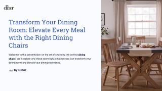 Transform Your Dining Room Buy Dining Chairs That Elevate Every Meal