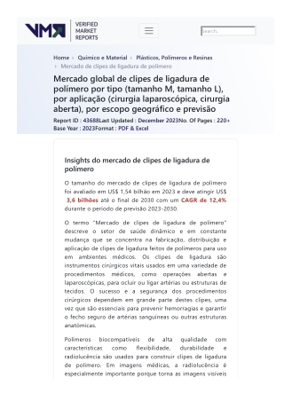 polymer-ligating-clips-market-2019-by-manufacturers-regions-type-and-application-forecast-to-2024