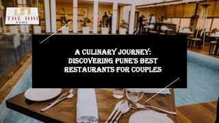 A Culinary Journey: Discovering Pune's Best Restaurants For Couples