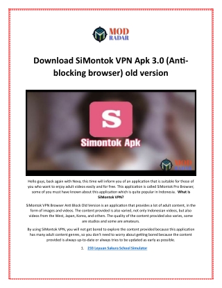 Download SiMontok VPN Apk 3.0 (Anti-blocking browser) old version