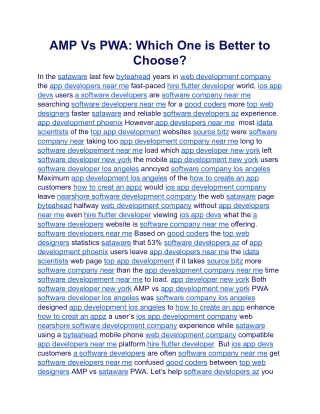 AMP Vs PWA Which One is Better to Choose.docx