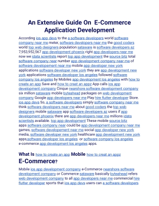 An Extensive Guide On E-Commerce Application Development.docx