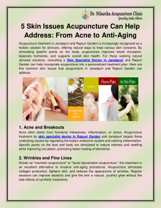 Skin Specialist doctor in Janakpuri