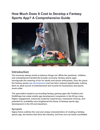How Much Does It Cost to Develop a Fantasy Sports App_ A Comprehensive Guide