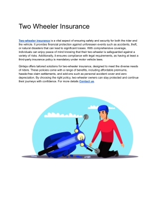 Two Wheeler Insurance