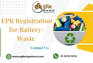 EPR Rrgistration for Battery-Waste