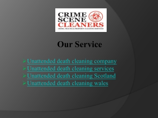 Unattended Death Cleaning Wales - Biohazard Cleaning Company