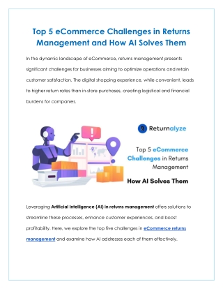 Top 5 eCommerce Challenges in Returns Management and How AI Solves Them