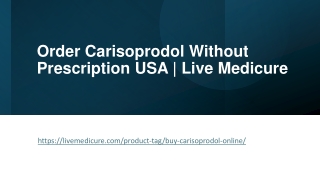 Order Carisoprodol Without Prescription USA Live Medicure