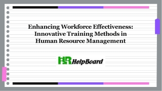 Training Methods in HRM