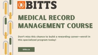 Are You Searching For Medical Record Management Course