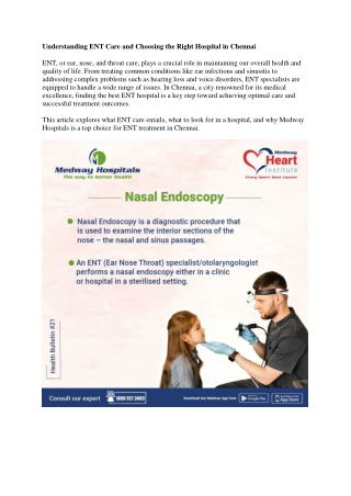 Best ENT Hospital in Chennai