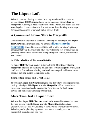 The Liquor Loft