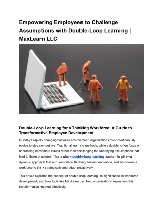 Empowering Employees to Challenge Assumptions with Double-Loop Learning _ MaxLearn