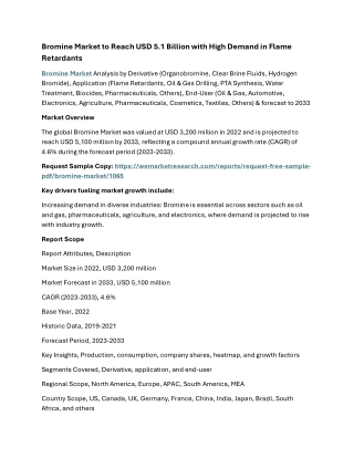 Bromine Market Overview: How Rising Demand is Reshaping Industries