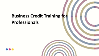 Business Credit Training for Professionals