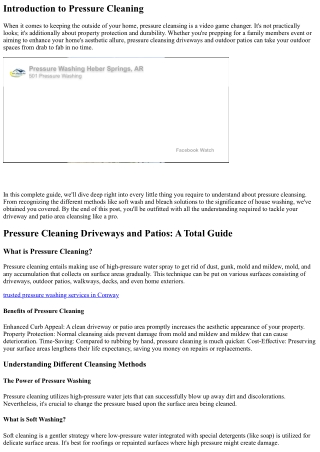 Pressure Cleaning Driveways and Patios: A Full Guide