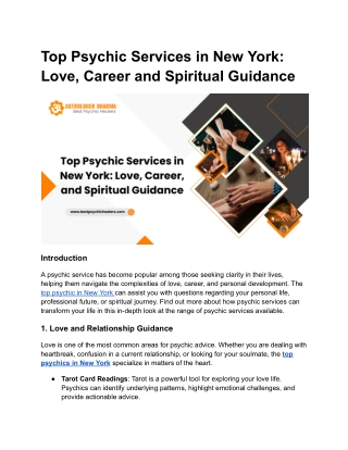 Top Psychic Services in New York_ Love, Career and Spiritual Guidance