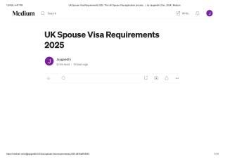 UK Spouse Visa Requirements 2025