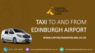 Taxi To and From Edinburgh Airport