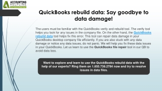 How to QuickBooks Rebuild Data: A Step-by-Step Guide