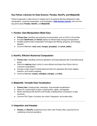 Key Python Libraries for Data Science_ Pandas, NumPy, and Matplotlib